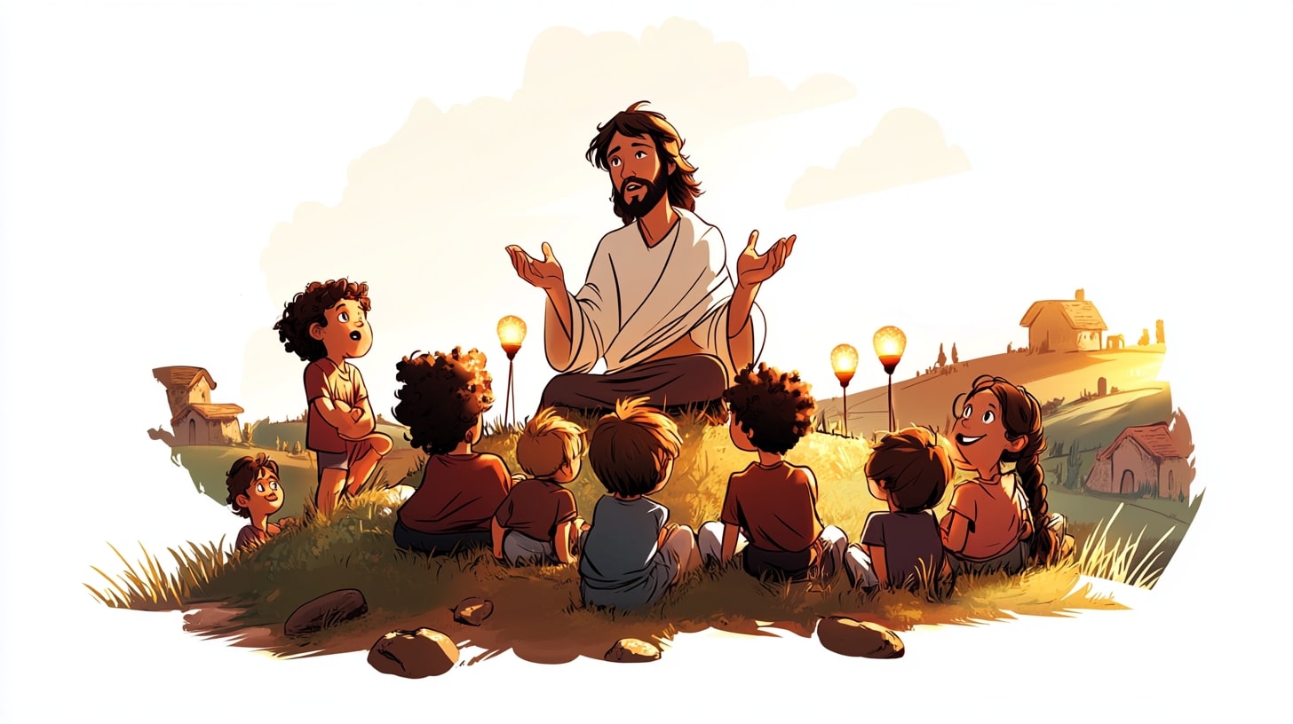 Jesus lehrt über das Salz und das Licht: Für Kinder erklärt, mit Ausmalbildern und leicht verständlichem Text für Kinder von 3 bis 5 Jahren.