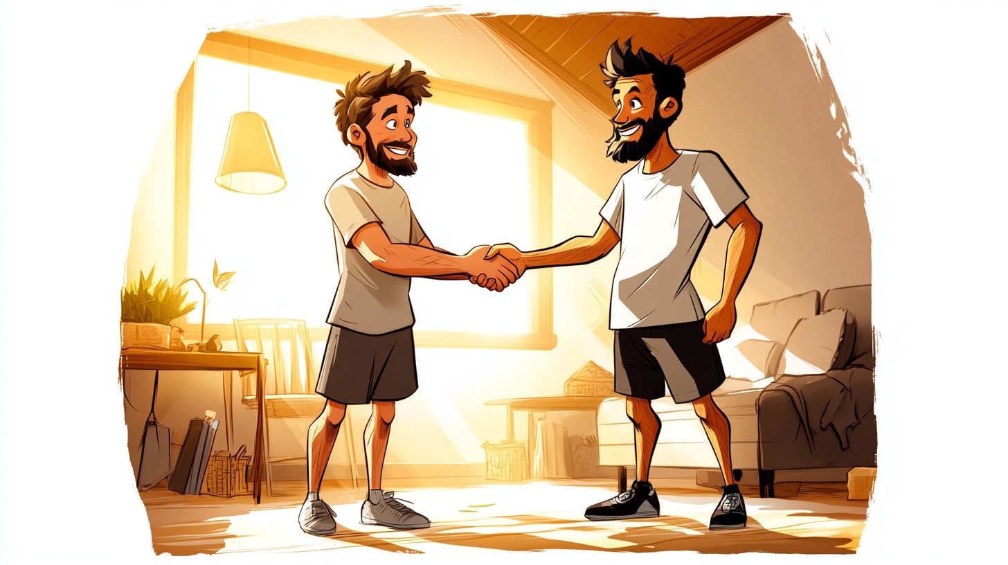Die Geschichte von Philemon und Onesimus kindgerecht erklärt mit Ausmalbildern, ideal für Kinder im Alter von 3 bis 5 Jahren.