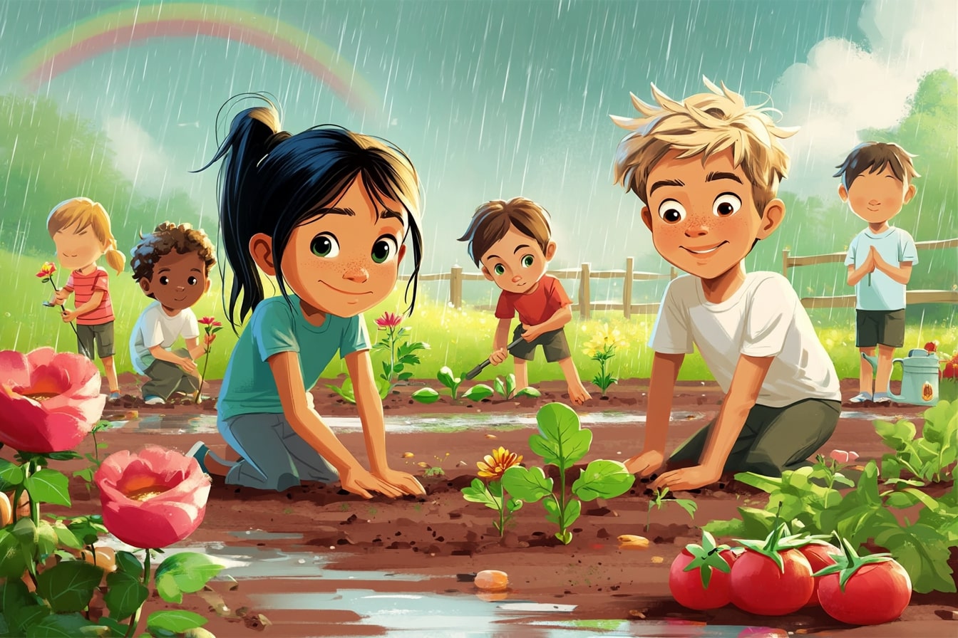Geschichten mit Tom und Hanna – Gemeinsam im Garten